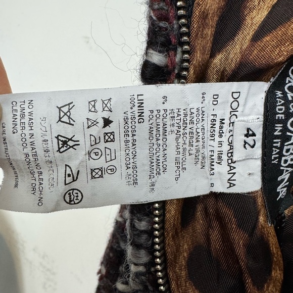 DOLCE & GABBANA Stunning Fringed Wool Tweed Boucle Dress 42 IT / 6 - 8 US - Picture 10 of 11